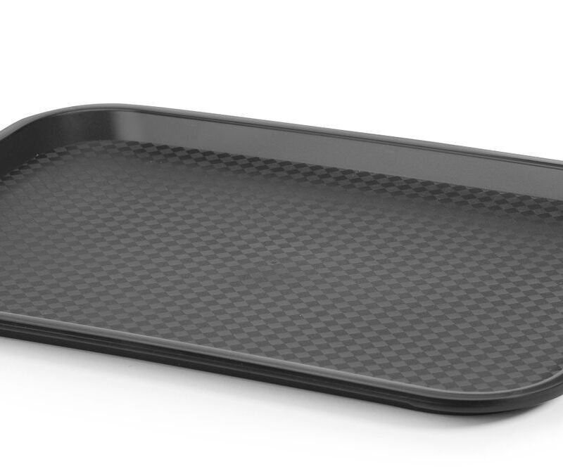 Vidutinis polipropileno padėklas Fast Food, HENDI, Juodas, 305x415x(H)20mm