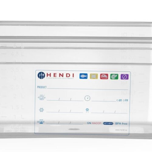 GN talpykla 1/3 RVASVT, HENDI, GN 1/3, 5,7L, Permatomas, 325x176x(H)150mm
