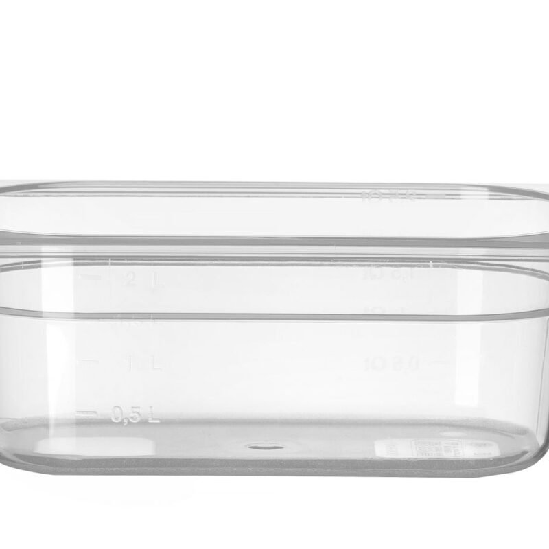 GN talpykla 1/4 Profi Line iš polipropileno, HENDI, Profi Line, GN 1/4, 2,8L, Permatomas, 265x162x(H)100mm