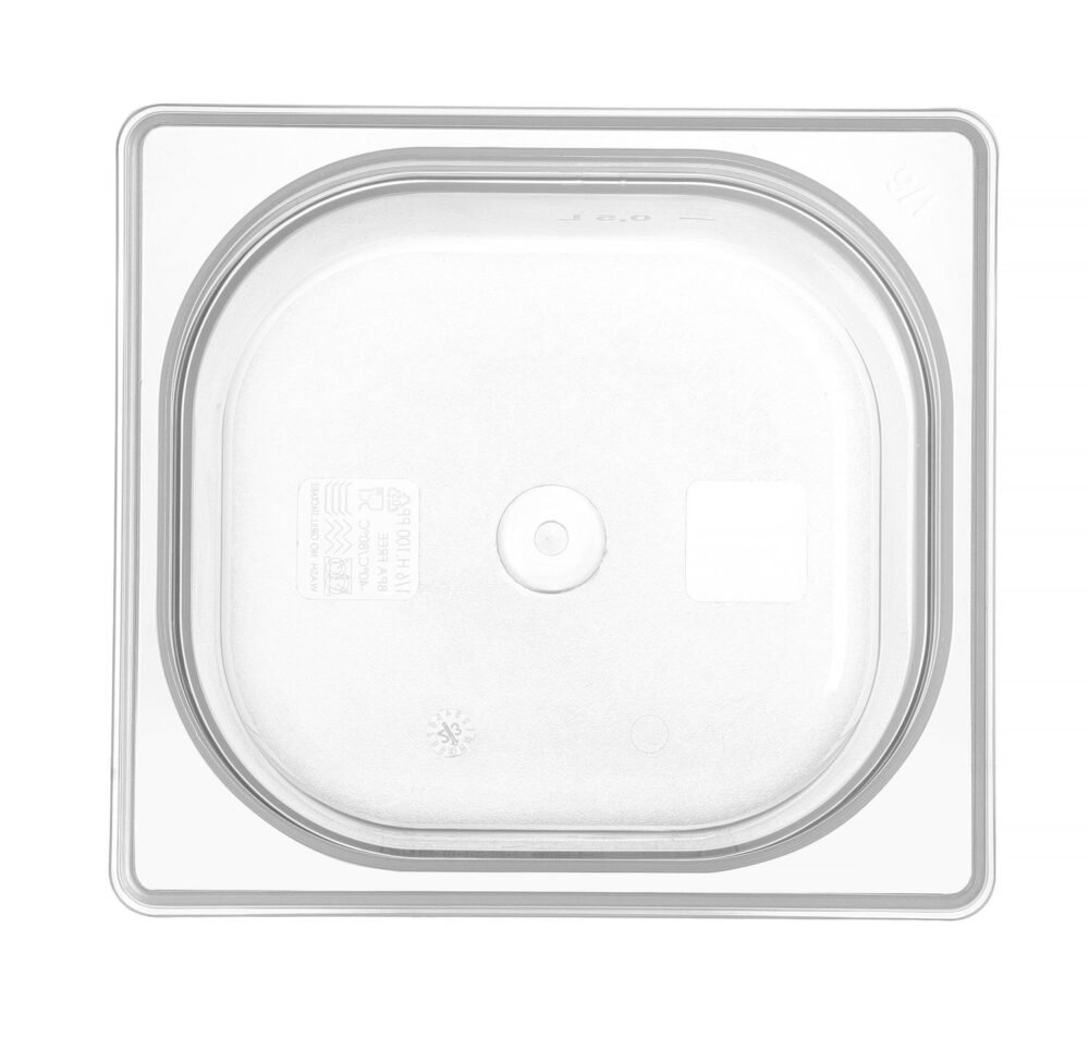 GN talpykla 1/6 RVASVT, HENDI, GN 1/6, 1,6L, Permatomas, 176x162x(H)100mm