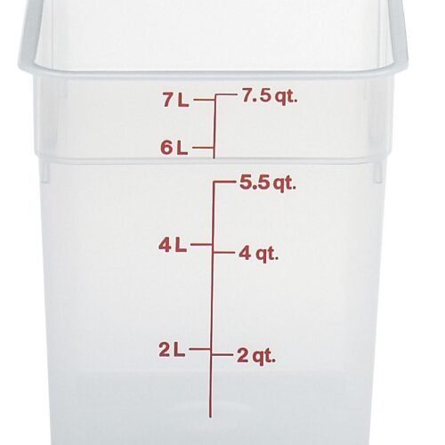 8SFSPP190_A1C0_1016_S01 Skaidrus polipropileninis konteineris maistui CamSquare, Cambro, 7,6L, Permatomas, 215x215x(H)230mm