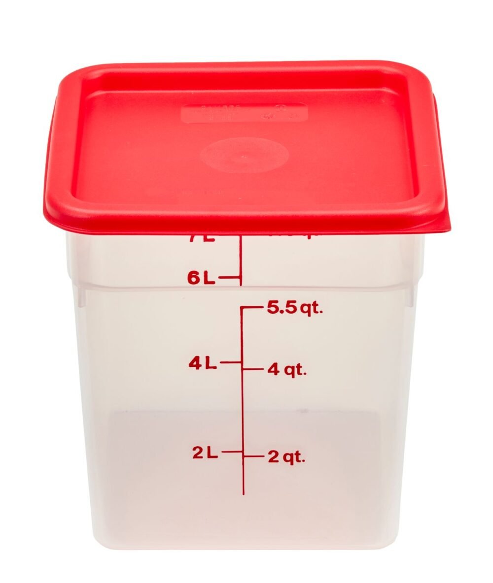 8SFSPP190_A1CL_0521_s09 Skaidrus polipropileninis konteineris maistui CamSquare, Cambro, 7,6L, Permatomas, 215x215x(H)230mm