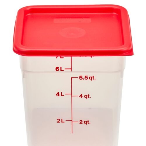 8SFSPP190_A1CL_0521_s09 Skaidrus polipropileninis konteineris maistui CamSquare, Cambro, 7,6L, Permatomas, 215x215x(H)230mm