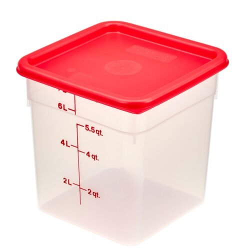 8SFSPP190_A1RL_0521_S07 Skaidrus polipropileninis konteineris maistui CamSquare, Cambro, 7,6L, Permatomas, 215x215x(H)230mm