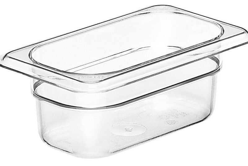 Konteineris Camwear GN 1/9 iš polikarbonato, Cambro, GN 1/9, 0,57L, Permatomas, 108x176x(H)65mm