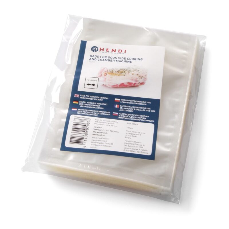 Paketai kamerinėms vakuuminėms pakavimo mašinoms ir gaminimui Sous-vide, HENDI, 100 vnt., 250x350mm