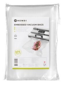 Maišeliai produktams laikyti, kamerinėms vakuuminėms pakavimo mašinoms, HENDI, 100 vnt., 200x140mm