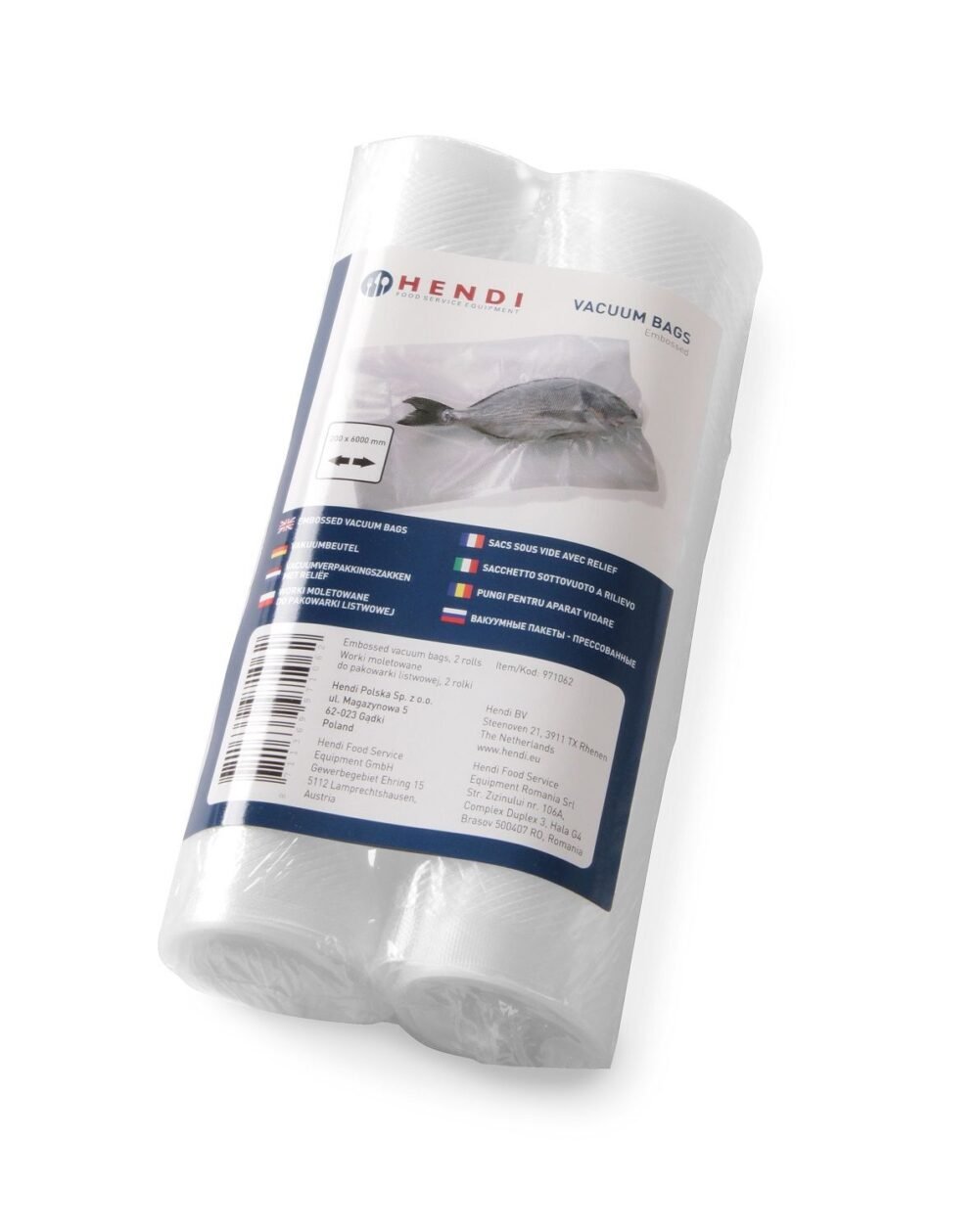 971451 Reljefiniai vakuuminiai maišai ant ritinio - 2 vnt, HENDI, 2 vnt., 280x6000mm