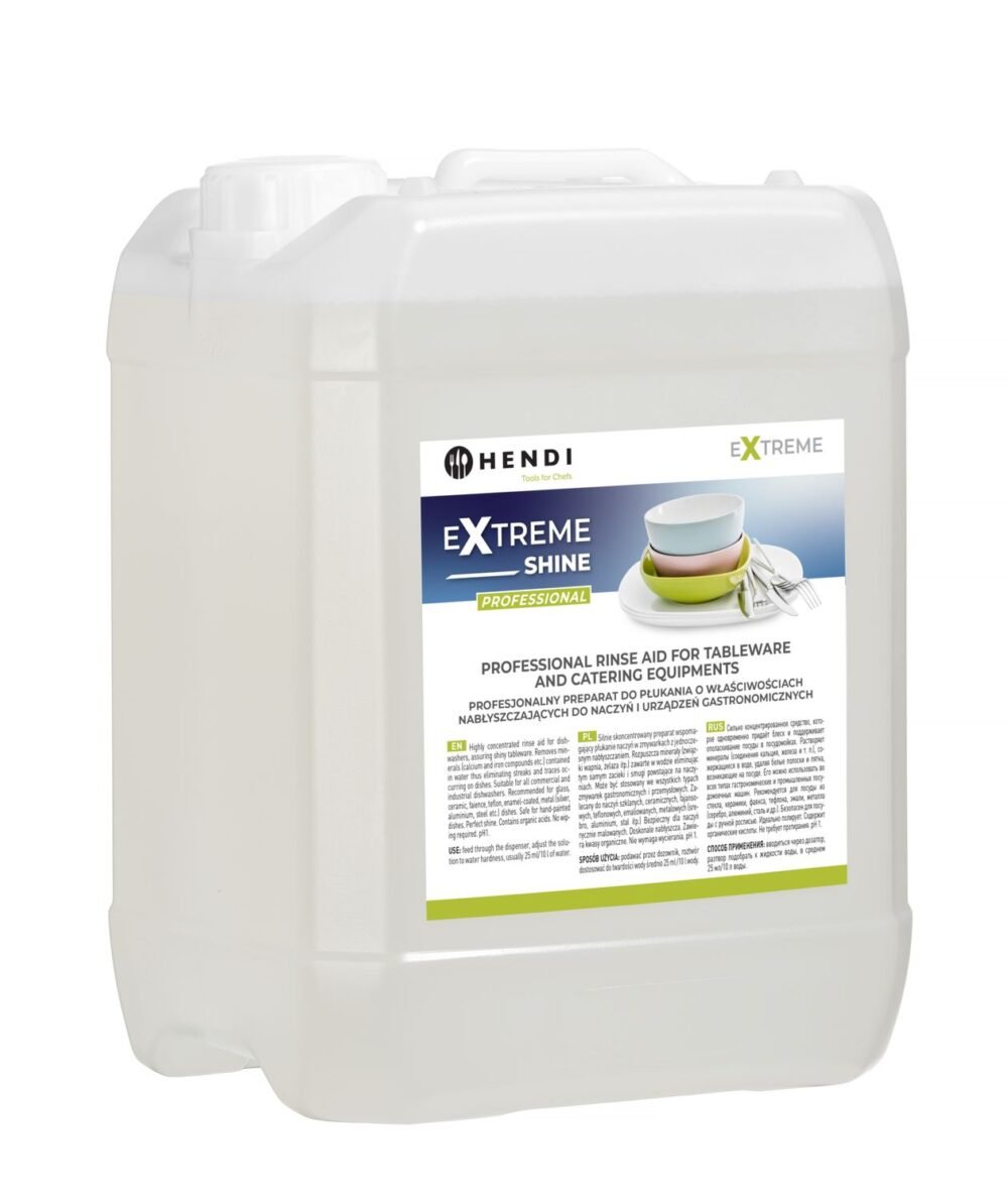 „Extreme Shine Professional“ skalavimo priemonė stalo reikmenims ir maitinimo įrangai, HENDI, 10 l