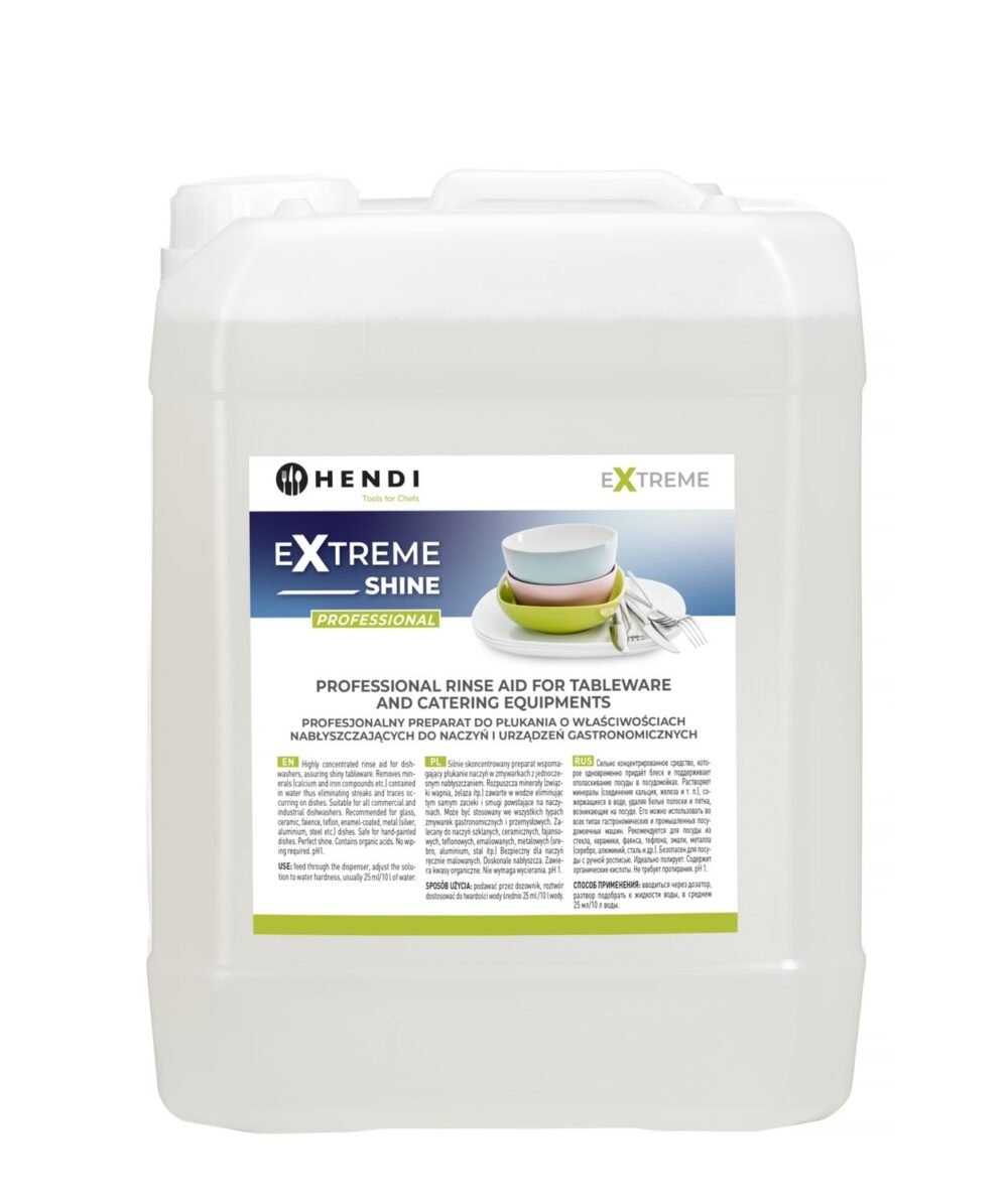 „Extreme Shine Professional“ skalavimo priemonė stalo reikmenims ir maitinimo įrangai, HENDI, 10 l