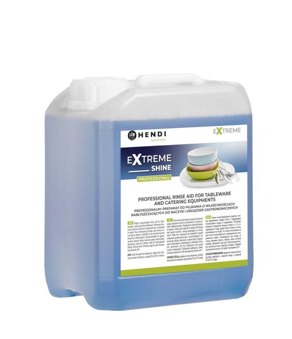 „Extreme Shine Professional“ skalavimo priemonė stalo reikmenims ir maitinimo įrangai, HENDI, 5 l