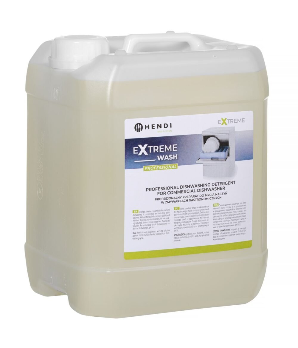 „Extreme Wash Professional“ indų ploviklis, skirtas komercinėms indaplovėms, HENDI, 10 l