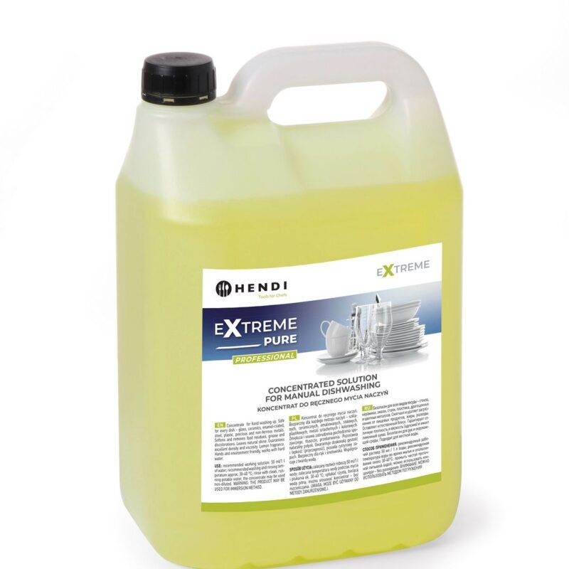 Extreme Pure Profesionalus plovimo skysčio koncentratas, skirtas indams rankomis plauti - 5l, HENDI, 5 l