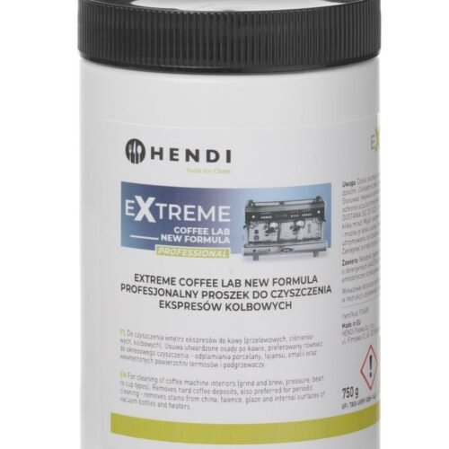 Naujos formulės Extreme Coffee Lab, profesionalūs valymo milteliai kavos mašinoms, HENDI, 0,75 kg