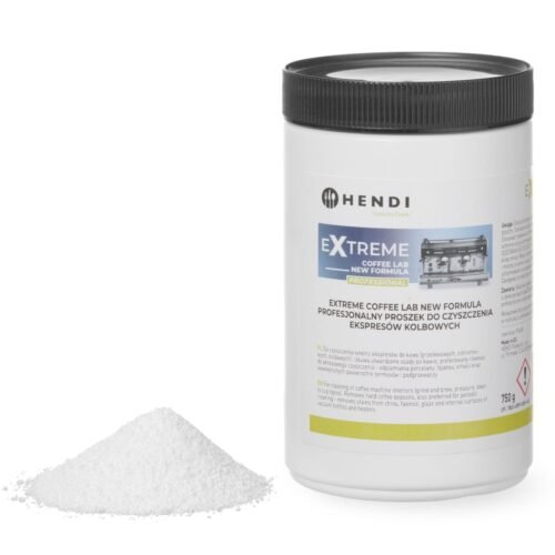 Naujos formulės Extreme Coffee Lab, profesionalūs valymo milteliai kavos mašinoms, HENDI, 0,75 kg