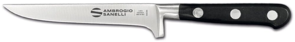 Virtuvės šefo peilis mėsai nuo kaulų atskirti, Ambrogio Sanelli, (L)160mm