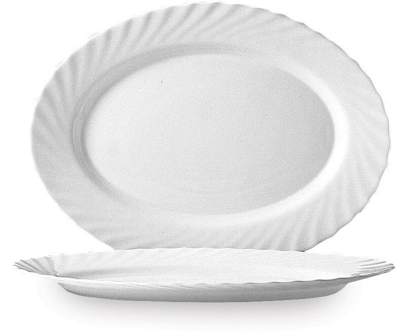 Ovalo formos lėkštė Trianon, Arcoroc, 290 mm, Balta, 290x214x(H)22mm