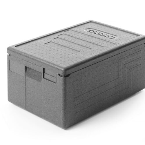 EPP180E110_OBW_2021_01_IMG0561 Termoizoliacinis konteineris Cam GoBox Economy 46 l, GN 1/1, GN 1/2, Cambro, Juodas, 600x400x(H)316mm