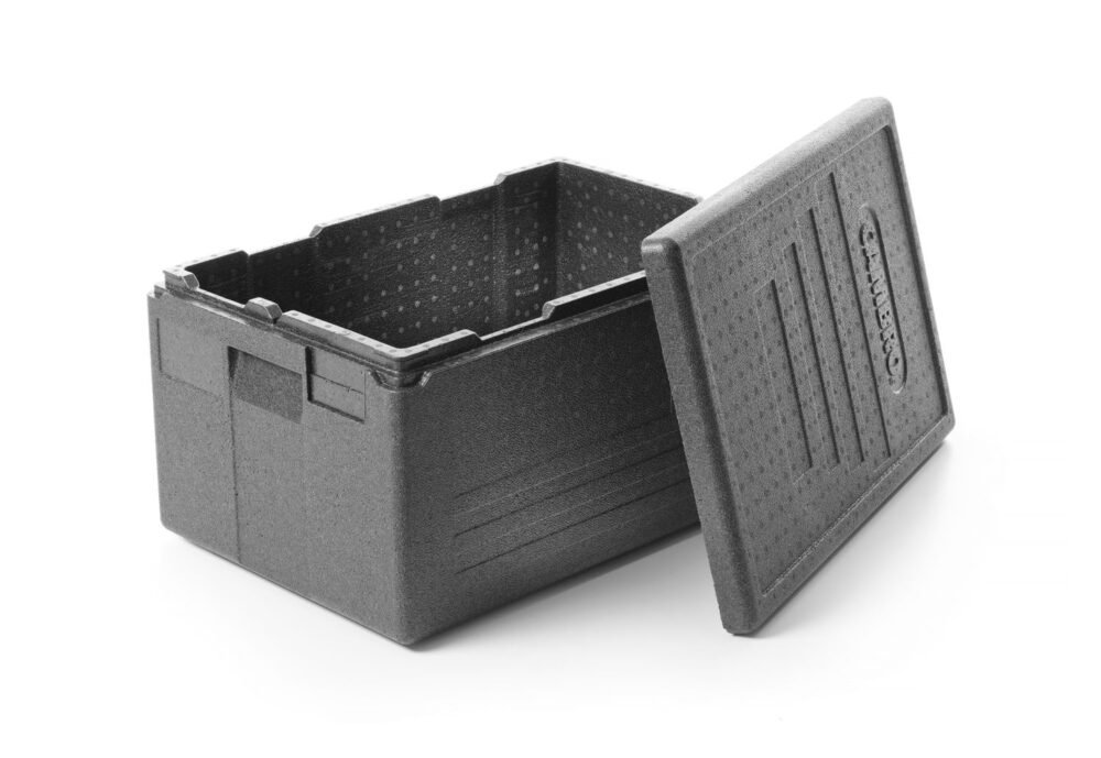 EPP180E110_OBW_2021_02_IMG0570 Termoizoliacinis konteineris Cam GoBox Economy 46 l, GN 1/1, GN 1/2, Cambro, Juodas, 600x400x(H)316mm