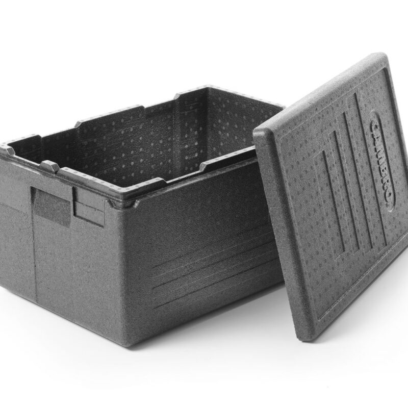 Termoizoliacinis konteineris Cam GoBox Economy 46 l, GN 1/1, GN 1/2, Cambro, Juodas, 600x400x(H)316mm