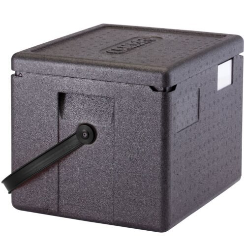 Termoizoliacinis konteineris Cam GoBox su juodu dirželiu, GN 1/2, Cambro, 22,3L, Juodas, 390x330x(H)316mm