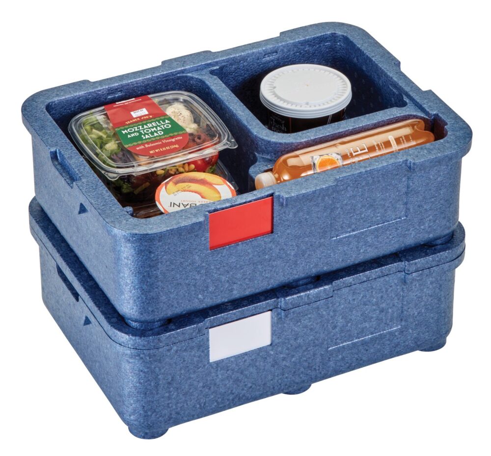 4 kamerų termoizoliacinis konteineris Cam GoBox, Cambro, Mėlynas, 480x350x(H)167mm