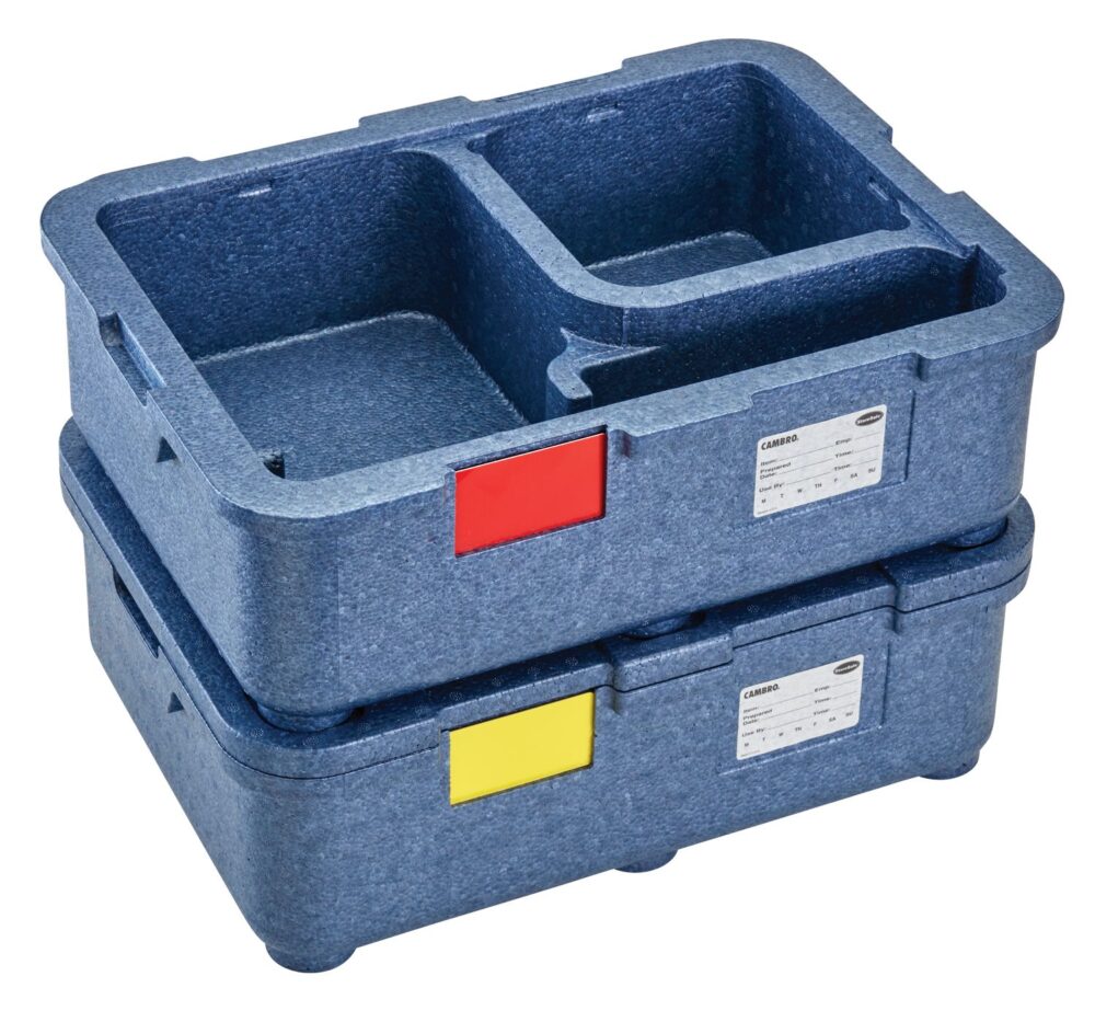 4 kamerų termoizoliacinis konteineris Cam GoBox, Cambro, Mėlynas, 480x350x(H)167mm