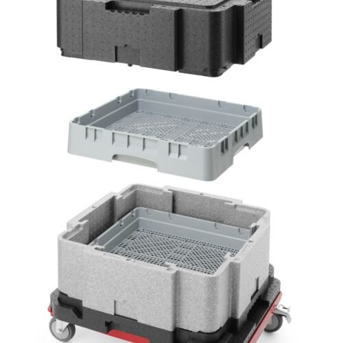 Daugiafunkcinė šilumą izoliuojanti talpykla Cam GoBox, Cambro, Šviesiai pilkas, 641x641x(H)754mm