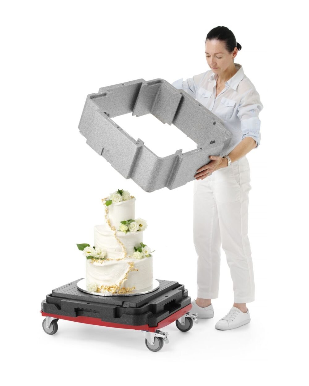 Daugiafunkcinė šilumą izoliuojanti talpykla Cam GoBox, Cambro, Šviesiai pilkas, 641x641x(H)754mm