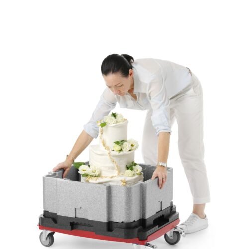 Daugiafunkcinė šilumą izoliuojanti talpykla Cam GoBox, Cambro, Šviesiai pilkas, 641x641x(H)754mm