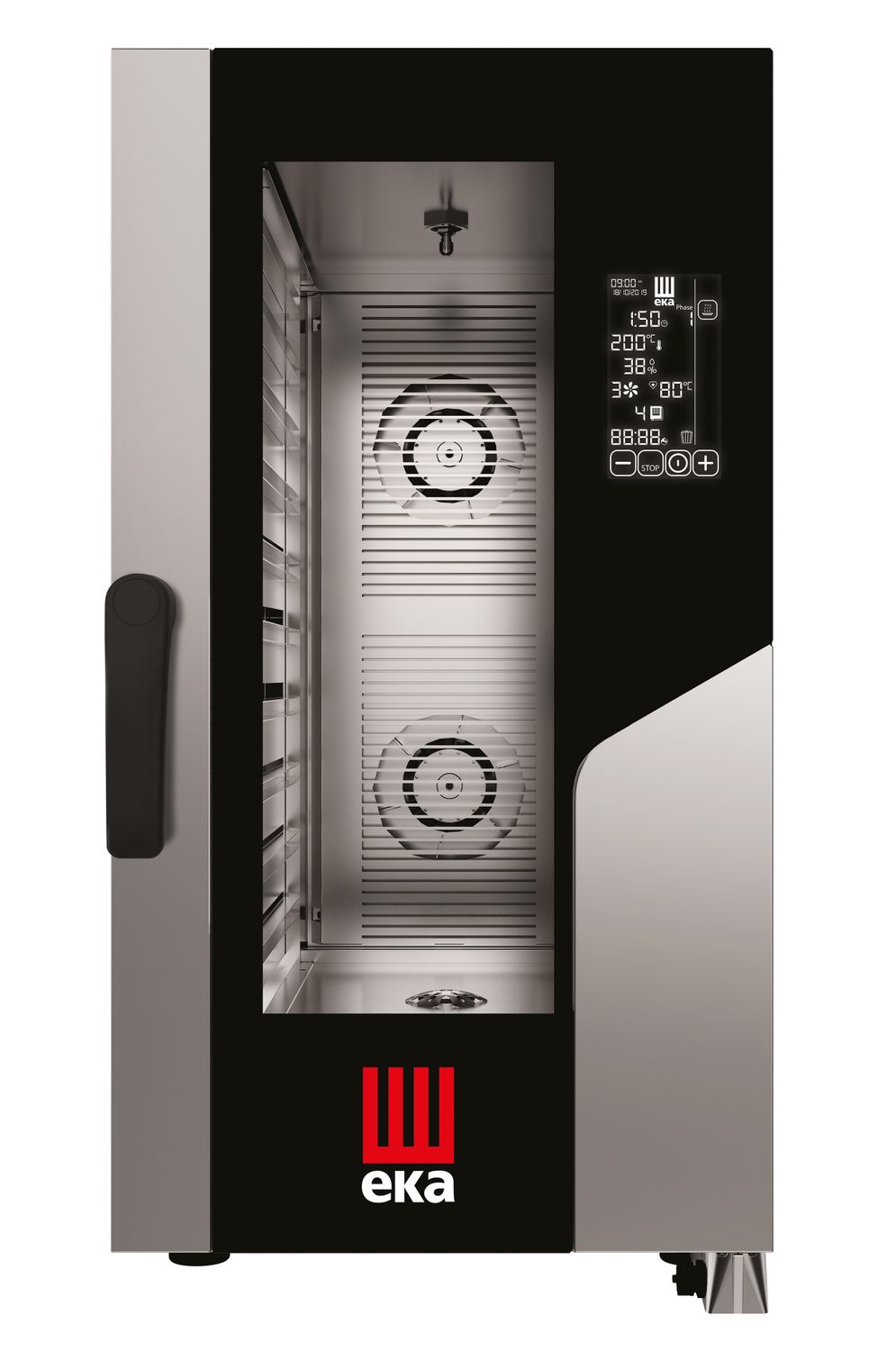 Konvekcinė garinė orkaitė „Millennial Black Mask Gastro Compact" 10x GN 1/1, elektrinė, su elektroniniu valdymu, Tecnoeka, 400V/15400W, 500x930x(H)970mm