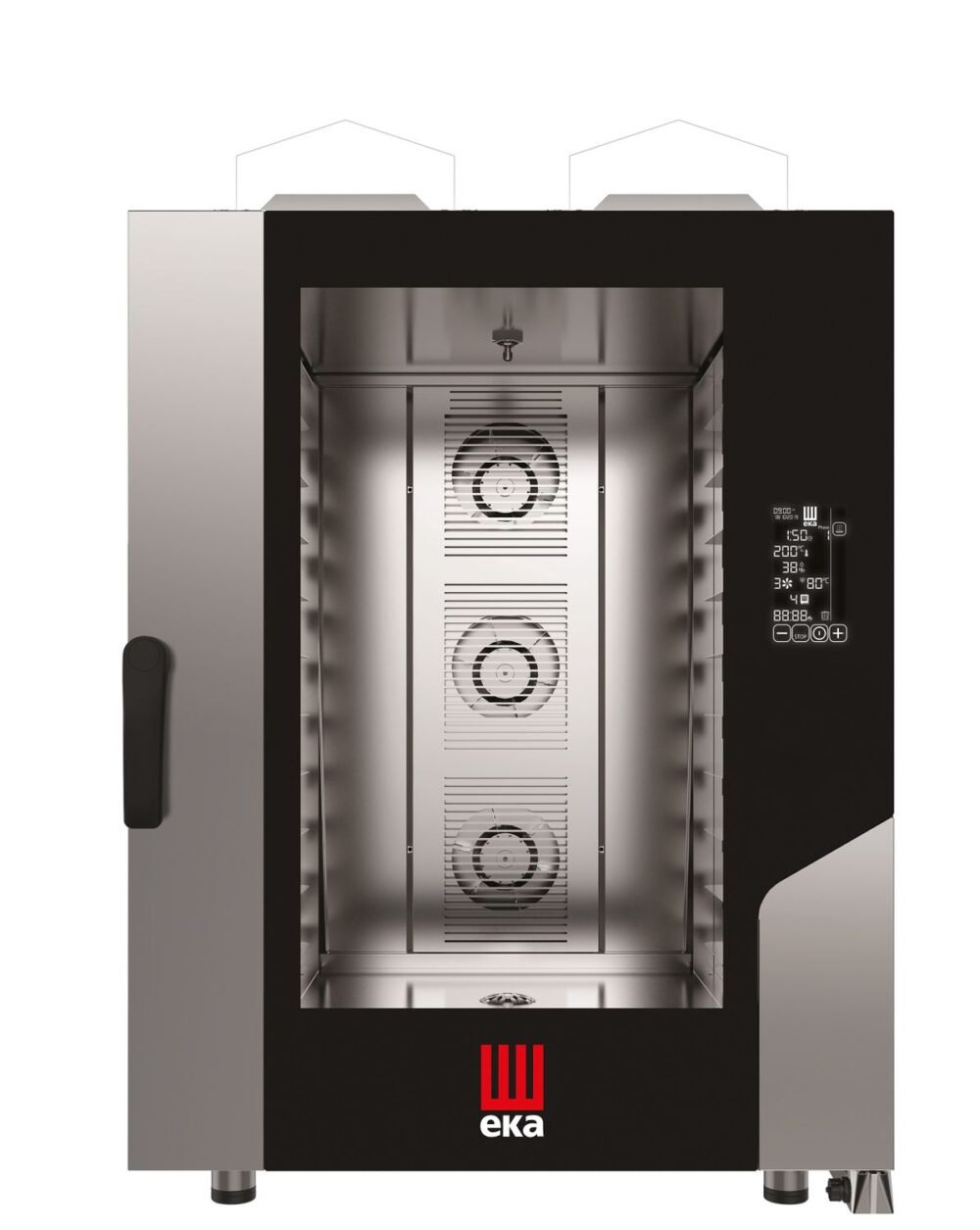 Konvekcinė garų krosnelė „Millennial Black Mask Bakery“, 10 × 600 × 400 mm – su elektroniniu valdymu, dujinė, Tecnoeka, 230V/700W, 18kW, 850x1035x(H)1231mm