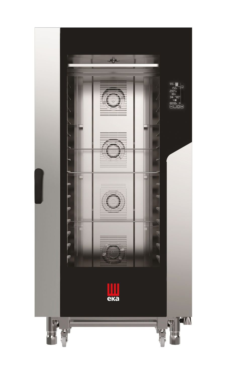 Konvekcinė garų krosnelė „Millennial Black Mask Bakery“, 16 × 600 × 400 mm – su elektroniniu valdymu, elektrinė, Tecnoeka, 400V/31000W, 930x1035x(H)1900mm