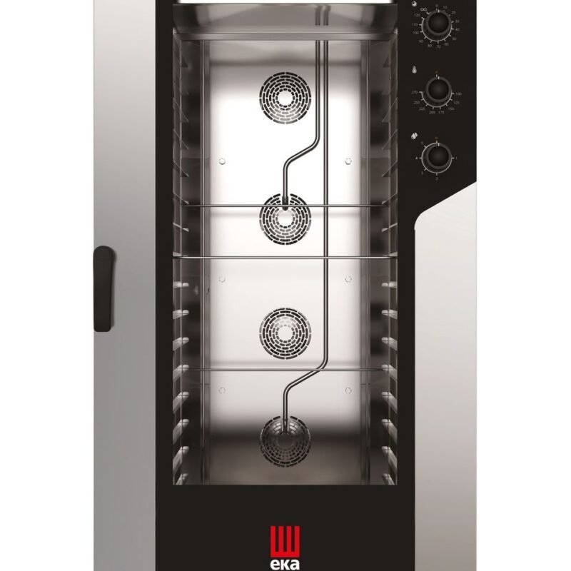 Konvekcinė garų krosnelė „Millennial Smart Bakery“, 16 × 600 × 400 mm – su elektromechaniniu valdymu, elektrinė, Tecnoeka, 400V/31000W, 930x1035x(H)1900mm