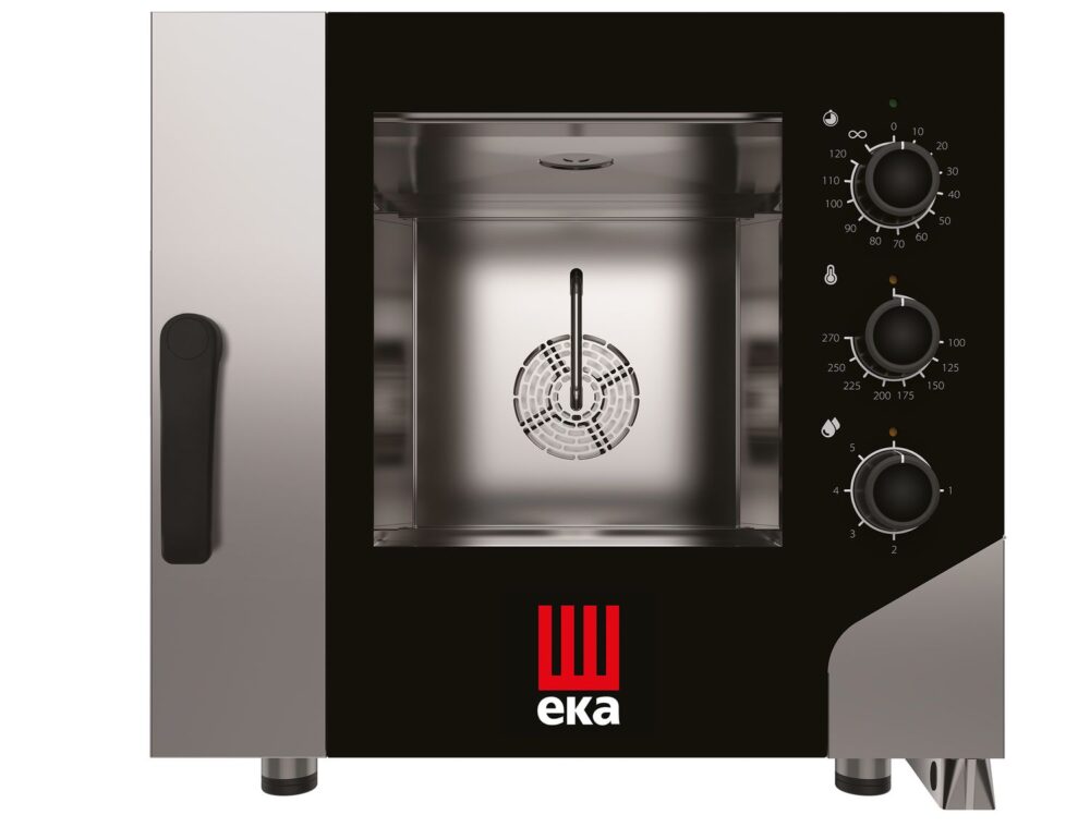 Konvekcinė garų krosnelė „Millennial Smart Gastro“, 5 × GN 1/1 – su elektromechaniniu valdymu, elektrinė, Tecnoeka, 400V/7800W, 730x855x(H)700mm