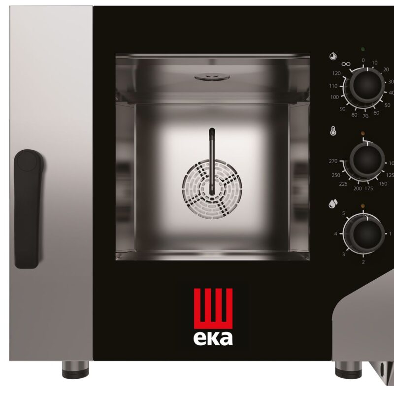 Konvekcinė garų krosnelė „Millennial Smart Gastro“, 5 × GN 1/1 – su elektromechaniniu valdymu, elektrinė, Tecnoeka, 400V/7800W, 730x855x(H)700mm