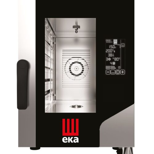 Konvekcinė garinė orkaitė „Millennial Black Mask Gastro Compact" 6x GN 1/1, elektrinė, su elektroniniu valdymu, Tecnoeka, 400V/7800W, 500x930x(H)700mm
