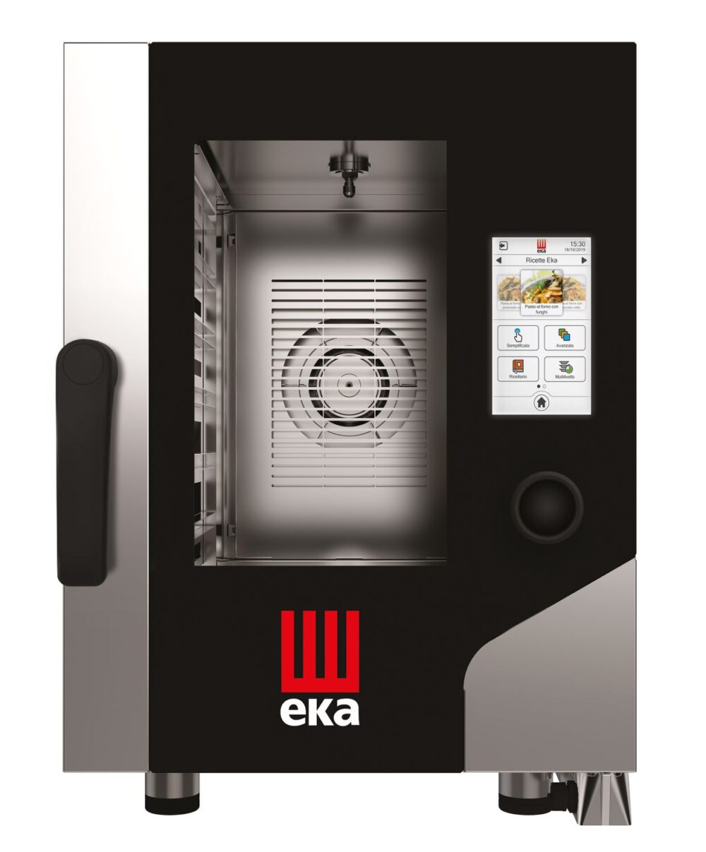 Konvekcinė garinė orkaitė „Millennial Touch Screen Gastro Compact" 6x GN 2/3, elektrinė, su elektroniniu valdymu, Tecnoeka, 400V/5200W, 500x750x(H)700mm
