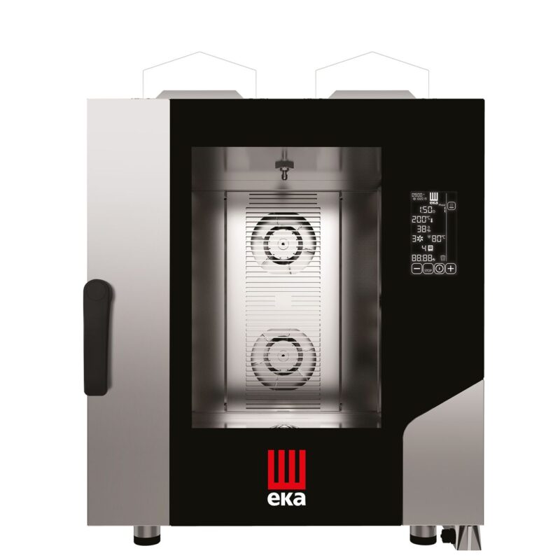 Konvekcinė garų krosnelė „Millennial Black Mask Gastro“, 7 × GN 1/1 – su elektroniniu valdymu, dujinė, Tecnoeka, 230V/500W, 13500kW, 730x849x(H)951mm