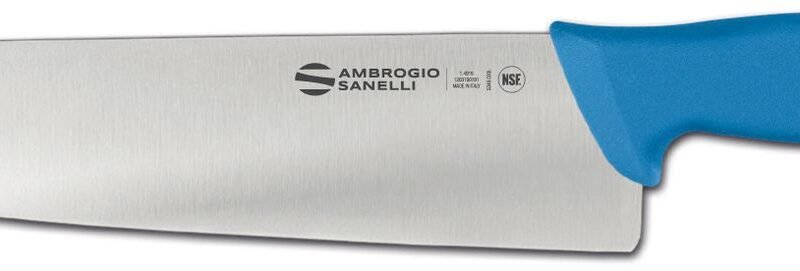 Supra Colore mėsininkų peilis, Ambrogio Sanelli, Mėlynas, (L)390mm
