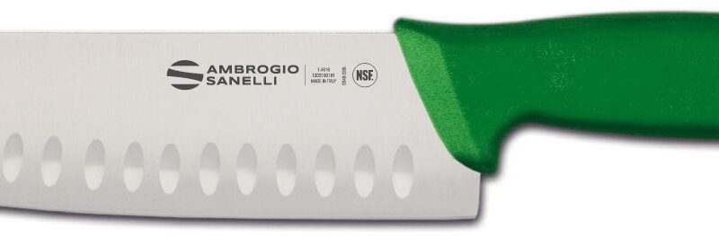 Supra Colore Santoku peilis, Ambrogio Sanelli, Žalia, (L)310mm