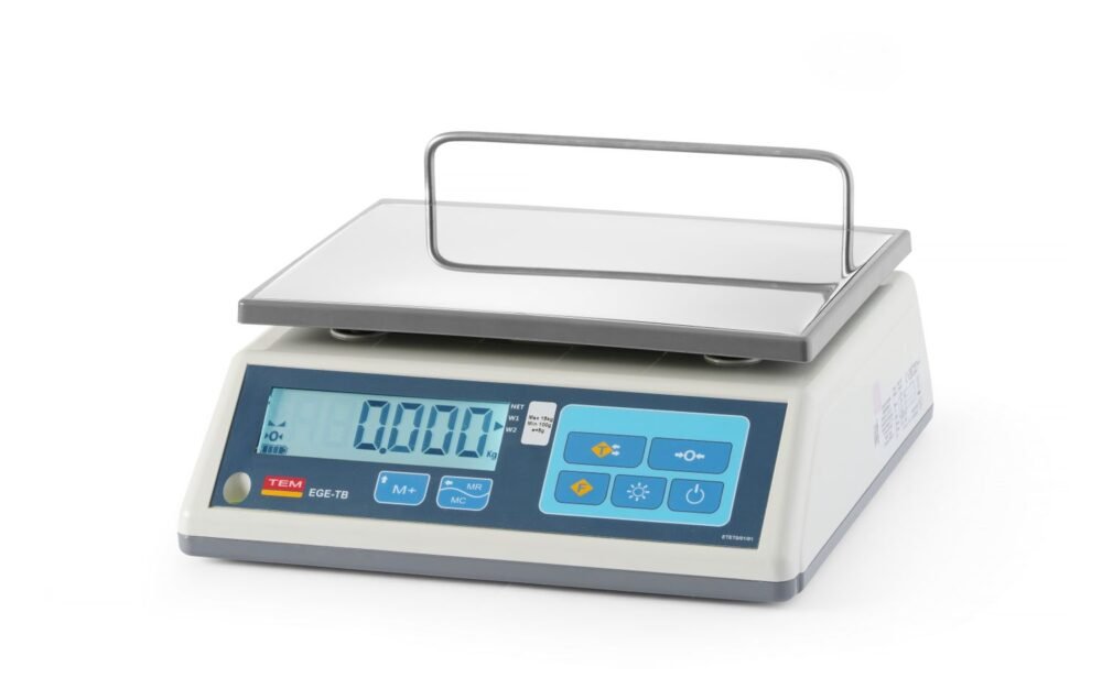 LCD parduotuvių svarstyklės su legalizacija, EGE linija, 15 kg, TEM, 325x320x(H)160mm