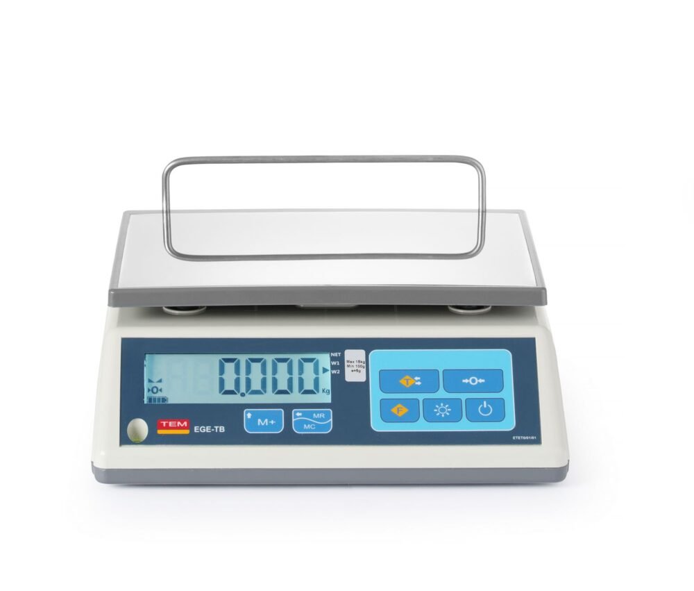 LCD parduotuvių svarstyklės su legalizacija, EGE linija, 15 kg, TEM, 325x320x(H)160mm