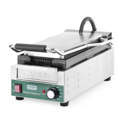 WPG200E_OBW_2024_01_IMGP9469 Kontaktinis grilis Panini Compresso Slimline, Waring, 220-240V/1800W, 317x596x(H)260mm