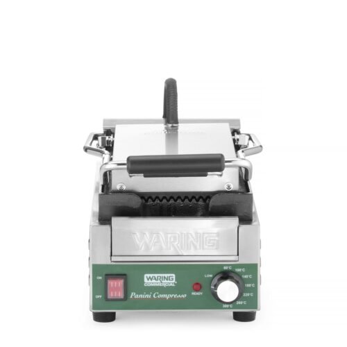 WPG200E_OBW_2024_03_IMGP9490 Kontaktinis grilis Panini Compresso Slimline, Waring, 220-240V/1800W, 317x596x(H)260mm