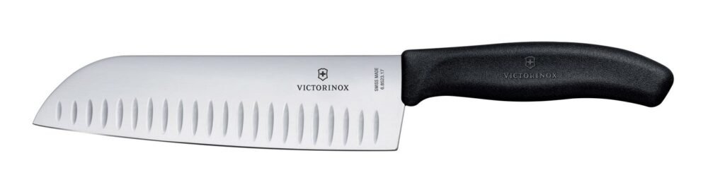 Santoku peilis „Granton“ kraštu, Victorinox, Juodas, (L)298mm