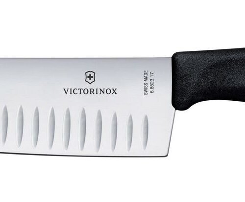 Santoku peilis „Granton“ kraštu, Victorinox, Juodas, (L)298mm