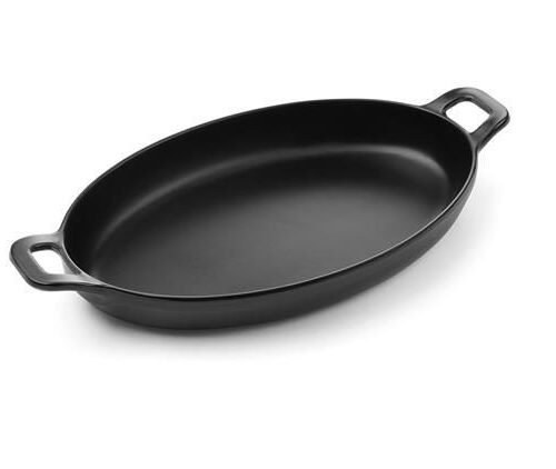 Miniatiūrinė ovali keptuvė Little Chef, Fine Dine, Juodas, 263x140x(H)37mm