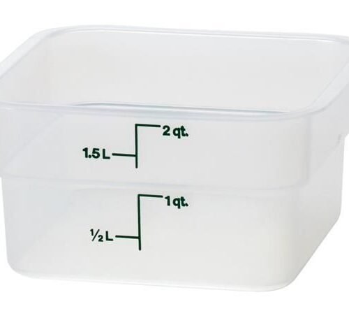 product-3433 Skaidrus polipropileninis konteineris maistui CamSquare, Cambro, 1,9L, Permatomas, 185x185x(H)100mm