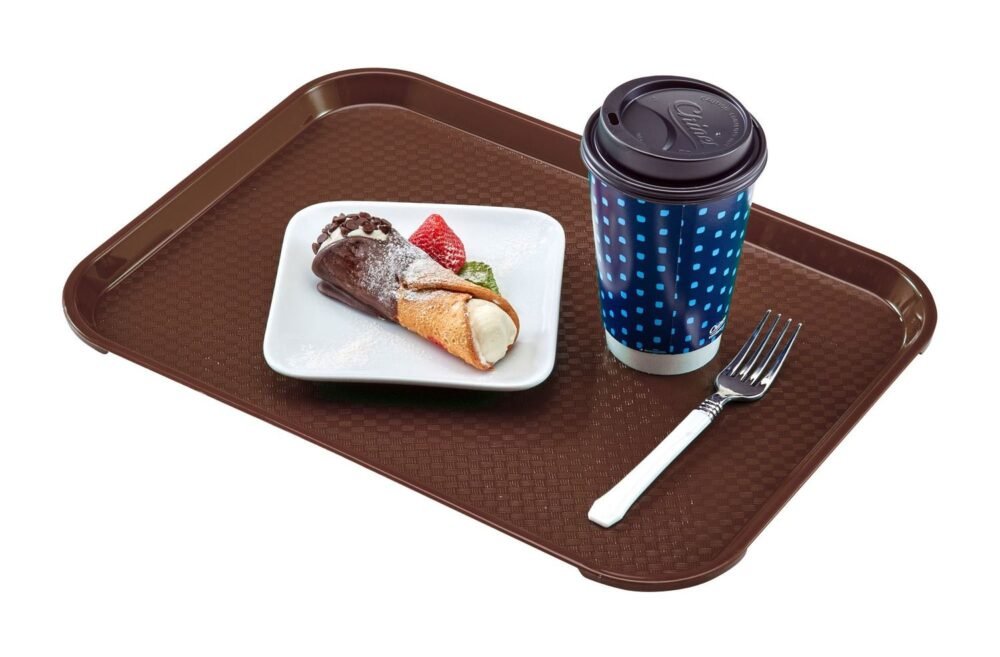 Padėklas iš polipropileno fast food, didelis, Cambro, Rudas, 355x457x(H)21mm